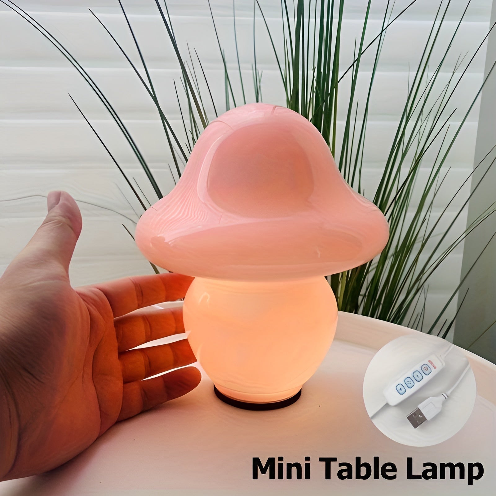 LumiGlow RGB Mushroom Bordlampe - Vintage charme, smart belysning