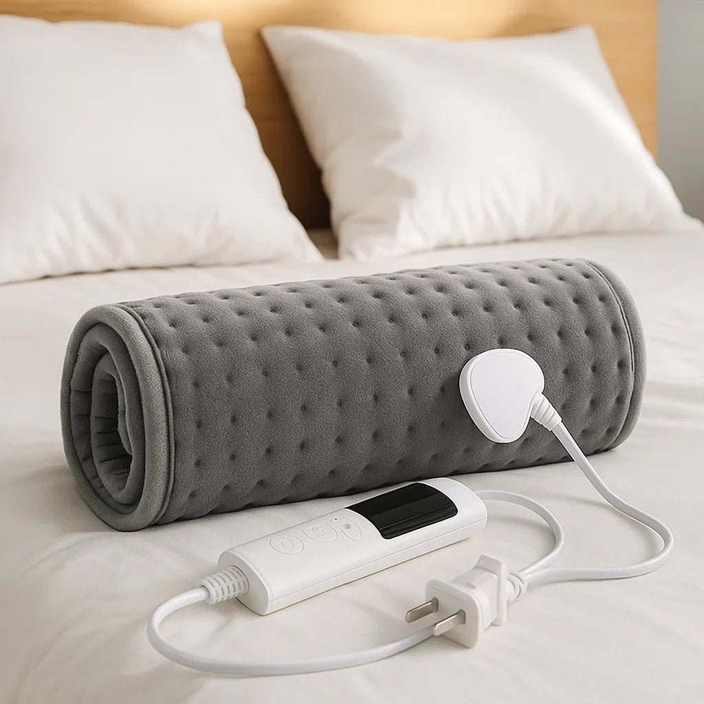 Elektrisk värmefilt i flanell – mjuk och varm filt med säkerhetstimer för säng och soffa