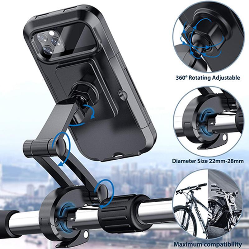 15W cykelhållare för powerbank - Vattentät styrhållare med snabbladdning och stötsäker design