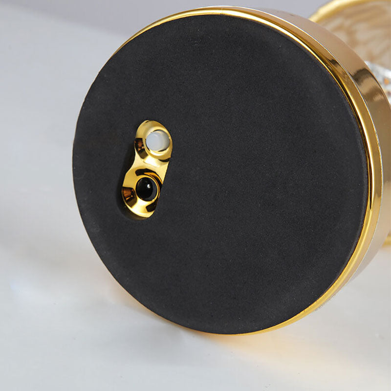 Retro Bloom LED-bordslampa – Uppladdningsbart tyg och metall nattlampa