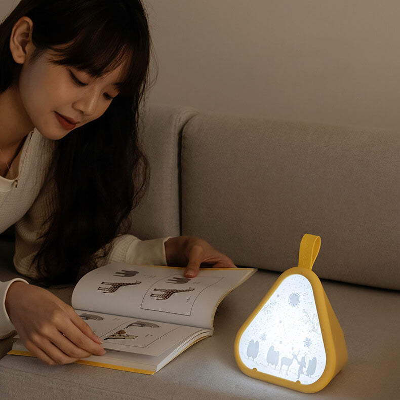Geometric Glow LED Nattljus – Triangulär 7-färgs omgivande lampa