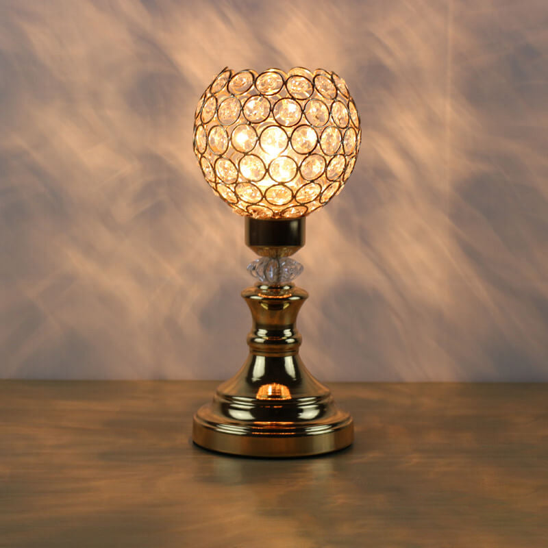Lyxig kristallkula bordslampa – Elegant europeisk konstdesign