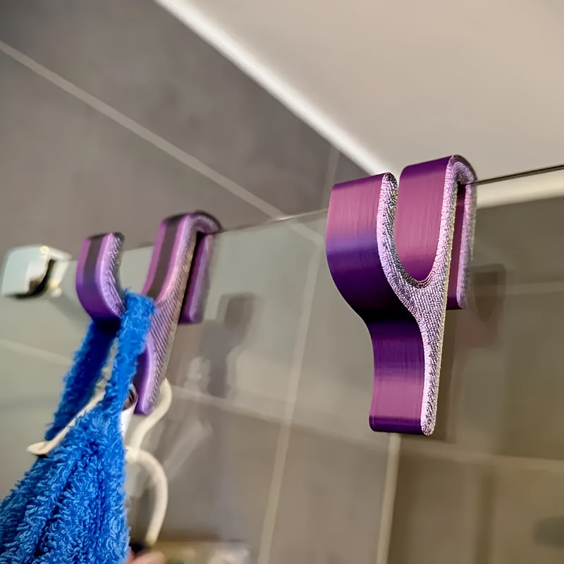 Ramlös krok för duschdörr i glas – Kraftig handduks- och badrockshängare för badrum