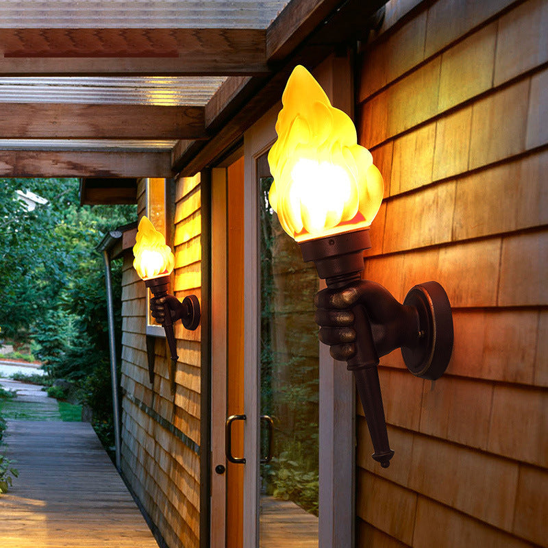 Modern utomhusvägglampa – trädgårdsljus i glas och aluminium