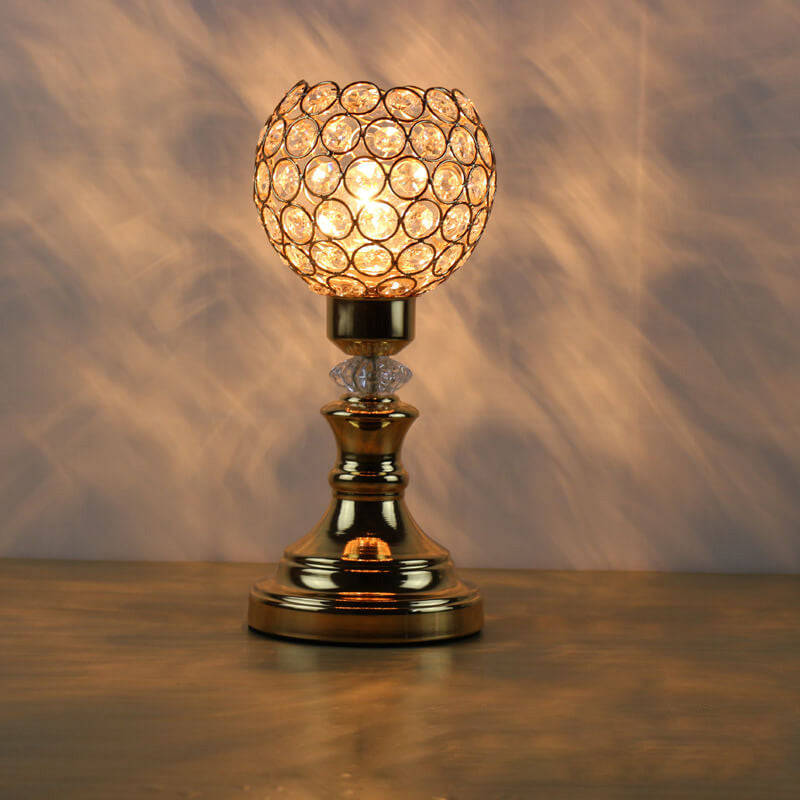 Lyxig kristallkula bordslampa – Elegant europeisk konstdesign