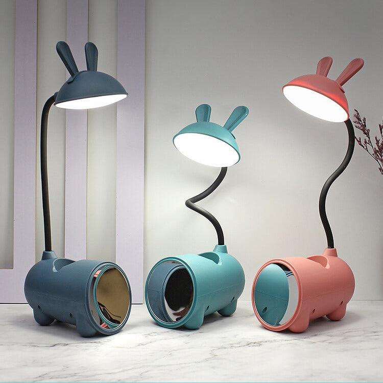 Cartoon Creative Rabbit LED Touch USB-pennhållare skrivbordslampa