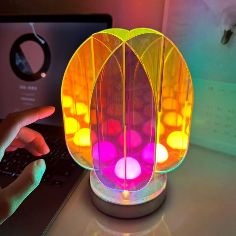 Modern geometrisk akryl LED-lampa – bländande ljus för konstnärlig inredning