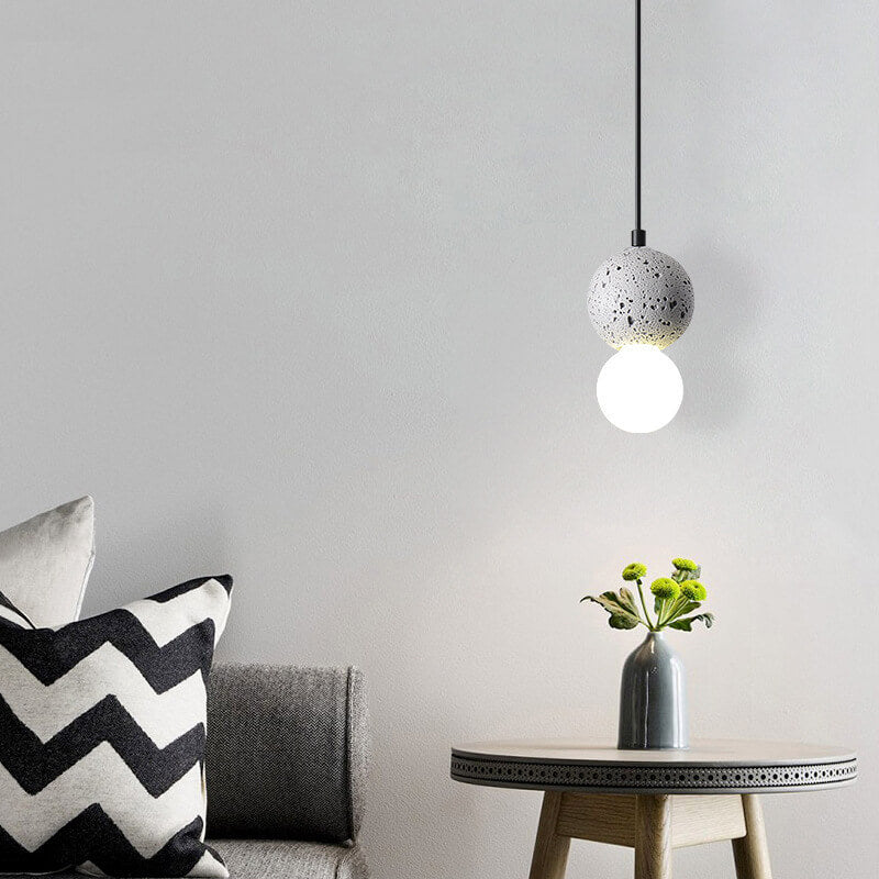 Enkel LED Scandinavian Contemporary Orb Terrazzo Pendellampa