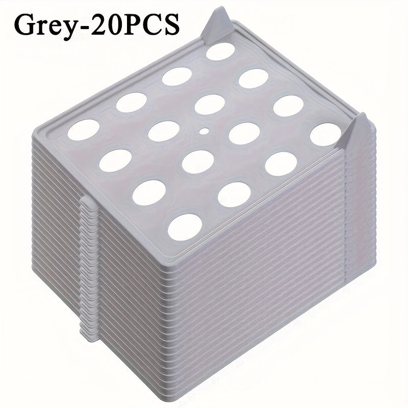 20-delade vikbara skjortorganisatörer – Stapelbara klädmappfack för prydlig garderobsförvaring