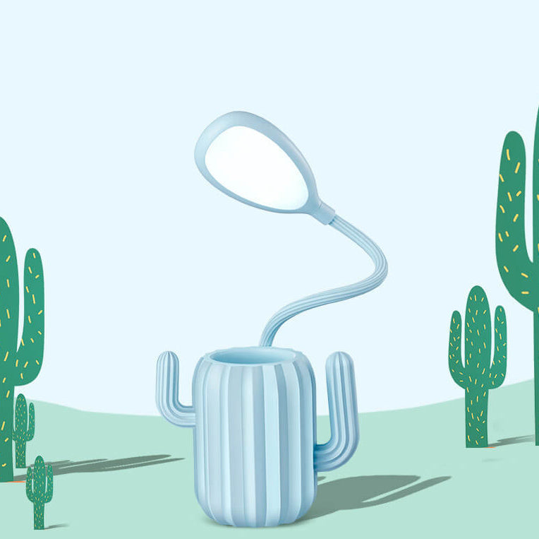 Vikbar Cactus LED-bordslampa - ögonvänlig ljus med kreativ design
