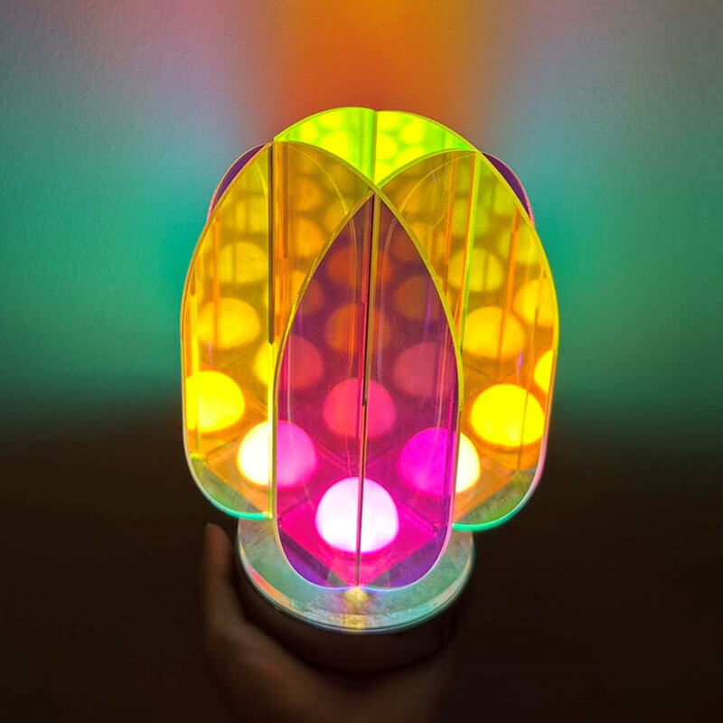 Modern geometrisk akryl LED-lampa – bländande ljus för konstnärlig inredning