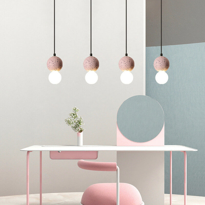 Enkel LED Scandinavian Contemporary Orb Terrazzo Pendellampa