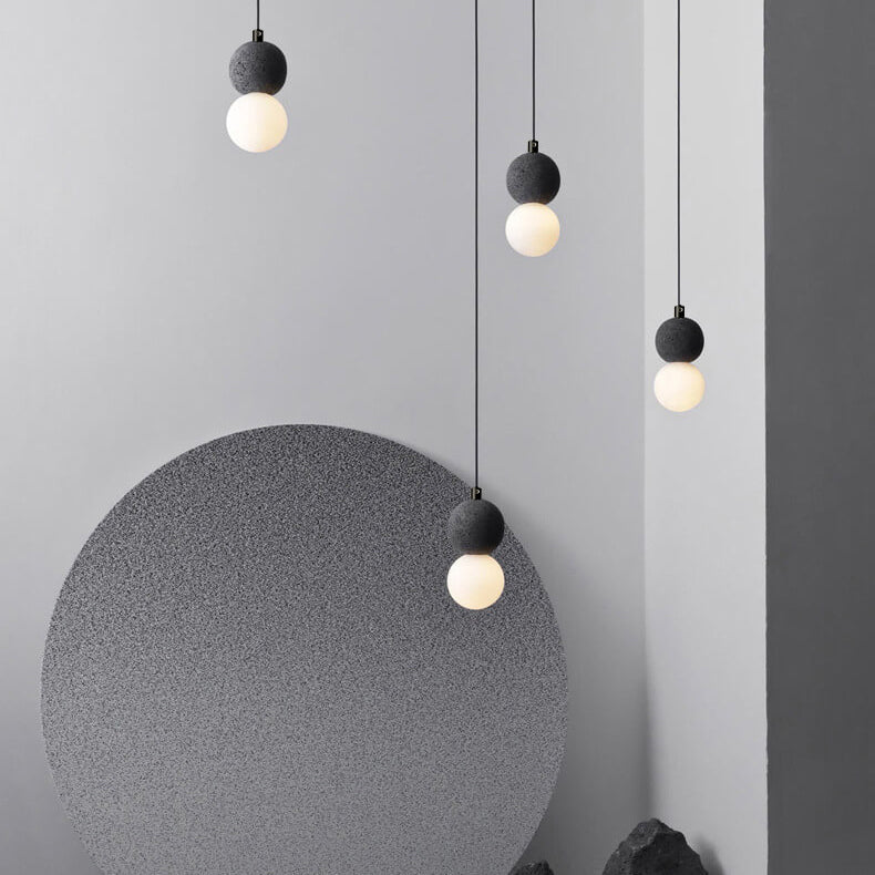 Enkel LED Scandinavian Contemporary Orb Terrazzo Pendellampa