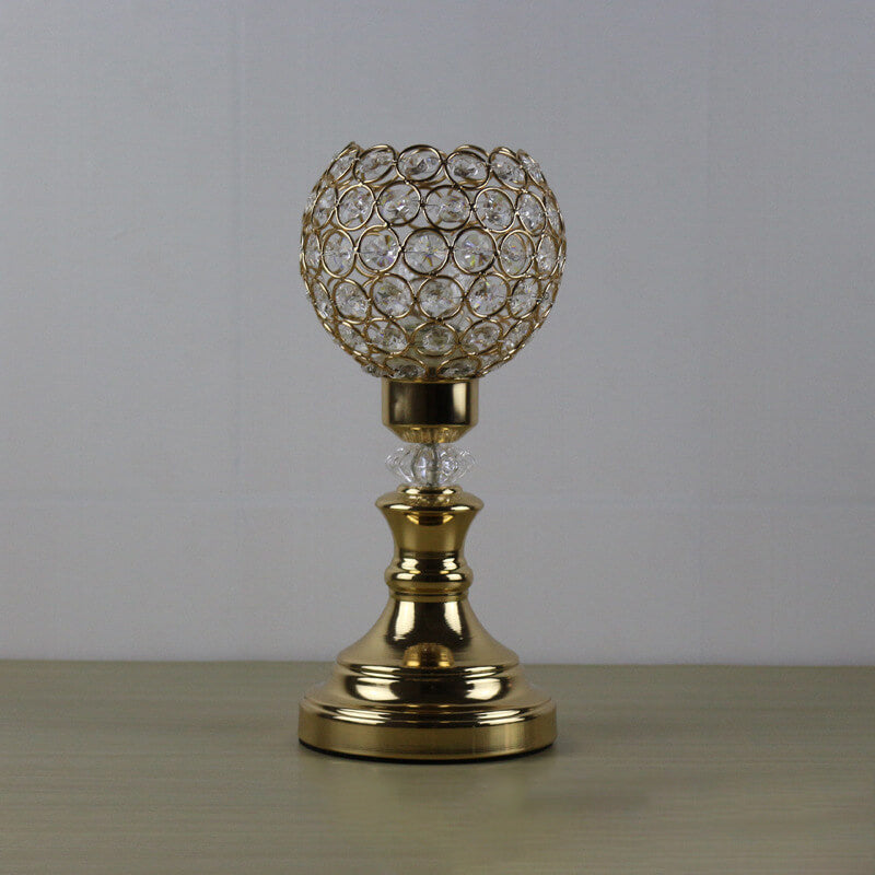 Lyxig kristallkula bordslampa – Elegant europeisk konstdesign