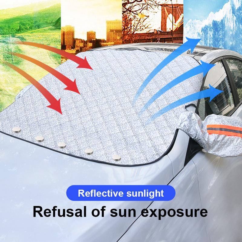 Magnetiskt helårsskydd för framrutan – Frostskydd och solvärmesköld