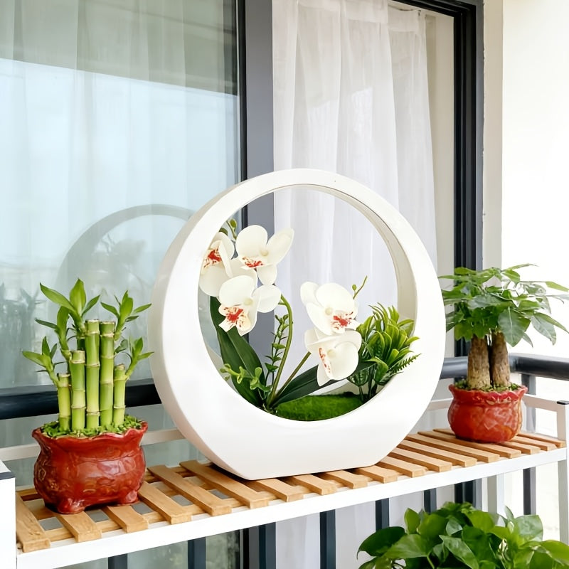 Realistiskt konstgjort bonsaiblomsterarrangemang – Underhållsfri skrivbordsväxtdekoration