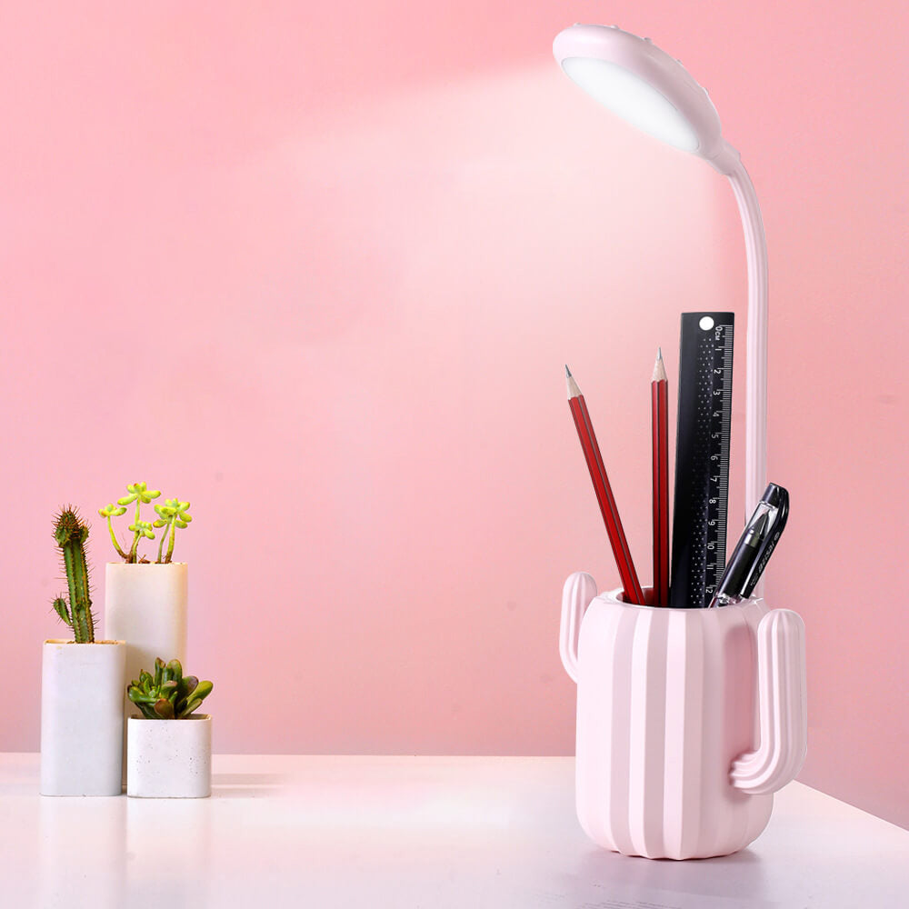 Vikbar Cactus LED-bordslampa - ögonvänlig ljus med kreativ design