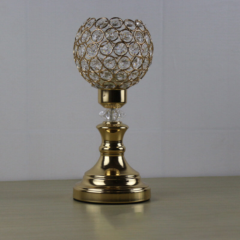 Lyxig kristallkula bordslampa – Elegant europeisk konstdesign