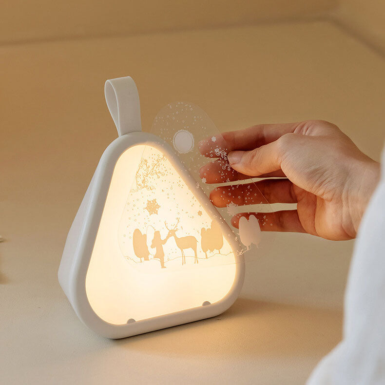 Geometric Glow LED Nattljus – Triangulär 7-färgs omgivande lampa