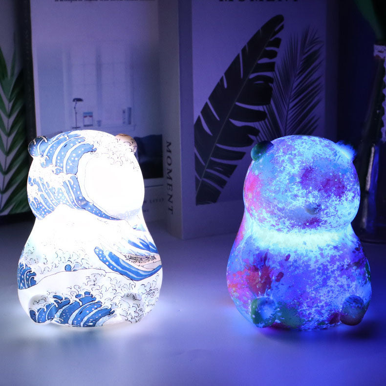 Bedårande Panda LED-nattlampa – USB-uppladdningsbar Touch & Remote-lampa