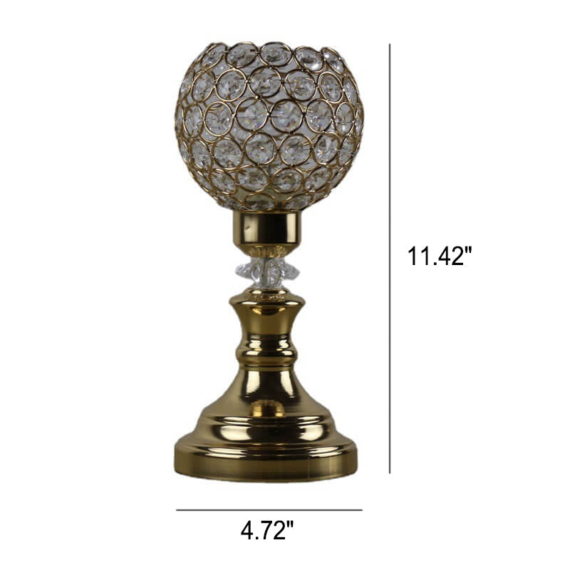 Lyxig kristallkula bordslampa – Elegant europeisk konstdesign