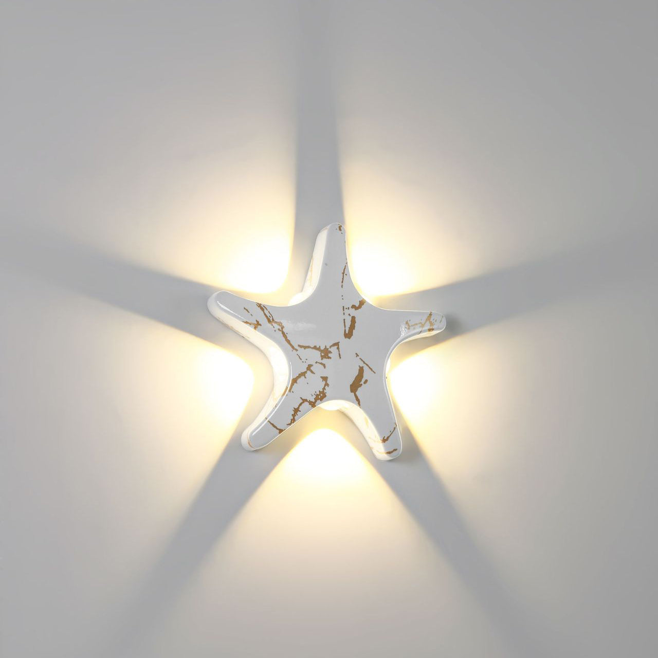 Sjöstjärna-formad LED-vägglampa