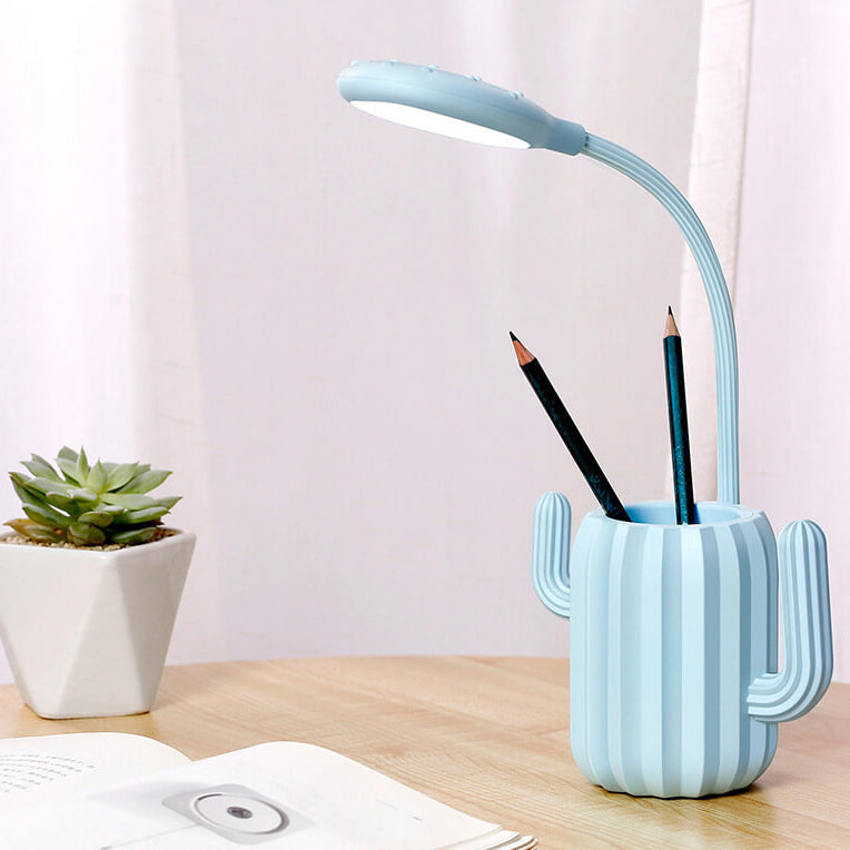 Vikbar Cactus LED-bordslampa - ögonvänlig ljus med kreativ design