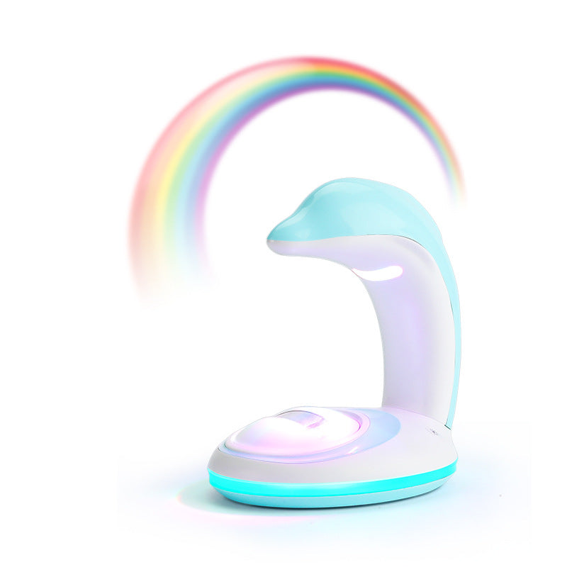 Förtrollande Dolphin LED Night Light – USB-driven regnbågsglödlampa