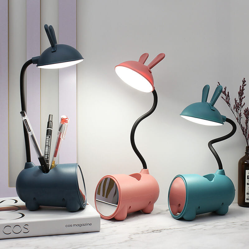 Cartoon Creative Rabbit LED Touch USB-pennhållare skrivbordslampa