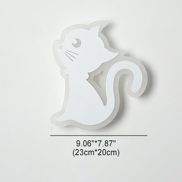 WhiskerGlow LED-vägglampa – lekfull kattinspirerad accent