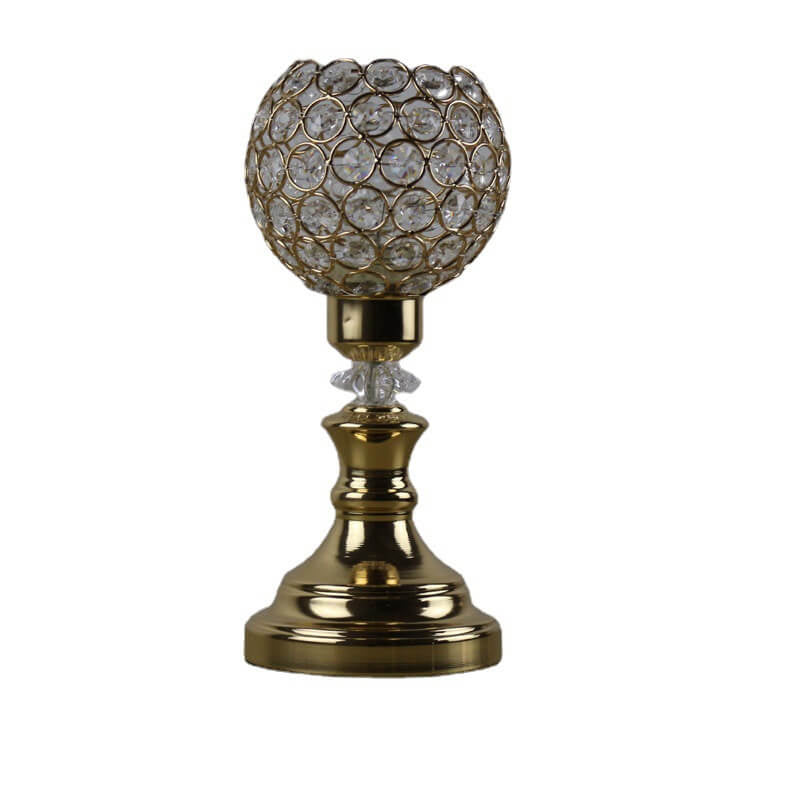 Lyxig kristallkula bordslampa – Elegant europeisk konstdesign