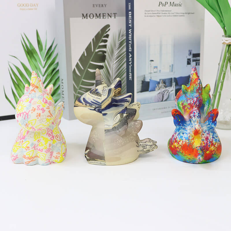 UnicornGlow | Handmålad 3D-tryckt LED-nattlampa
