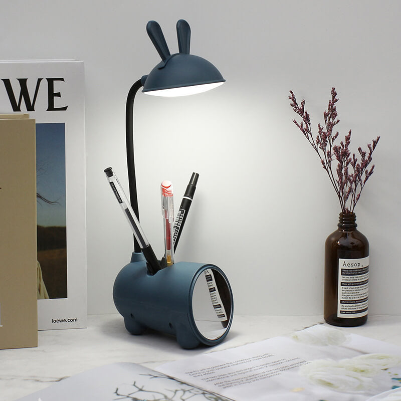 Cartoon Creative Rabbit LED Touch USB-pennhållare skrivbordslampa