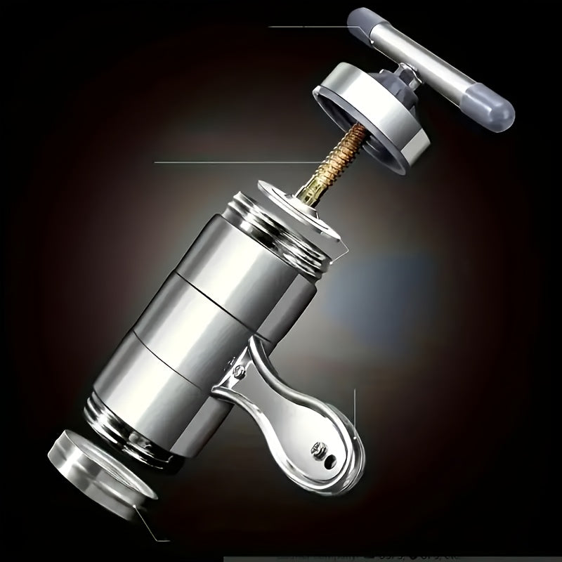 Manuell nudelpress – pastapress i rostfritt stål med 5 utbytbara skivor