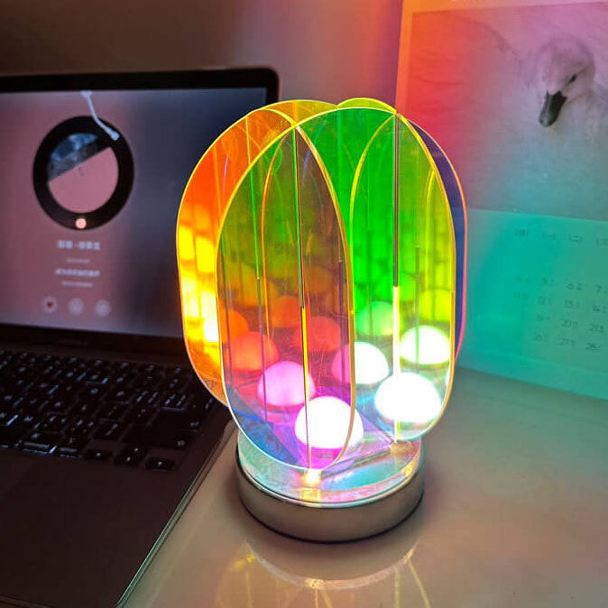 Modern geometrisk akryl LED-lampa – bländande ljus för konstnärlig inredning