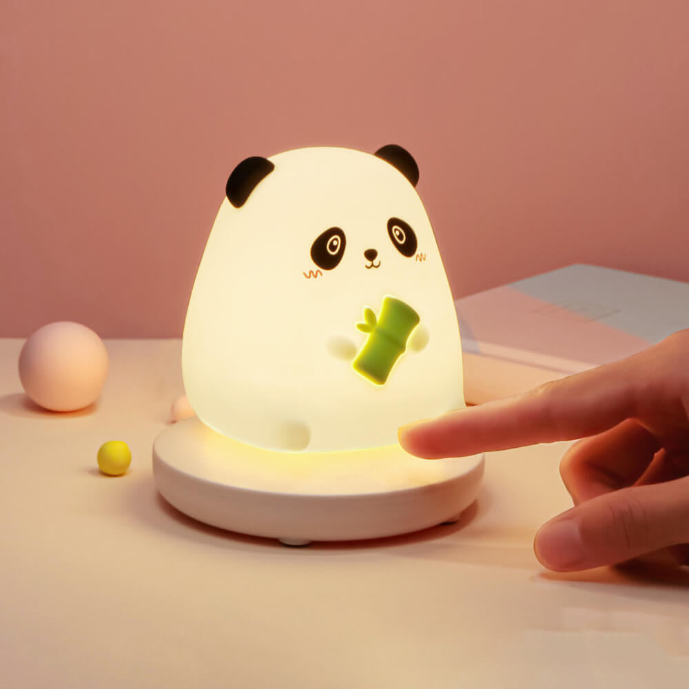Bedårande silikon nattlampa med djur - USB-laddningsbar bordsdekoration