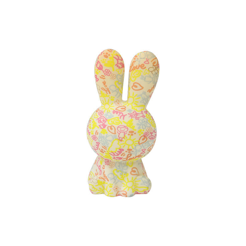 RainbowBunny | Kreativ 3D-skriven LED-nattlampa med handmålad design
