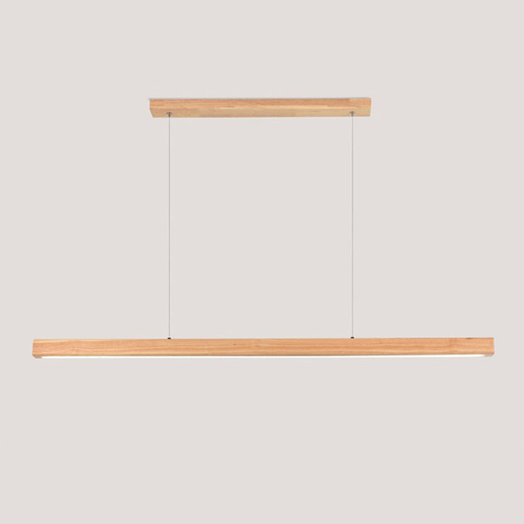 Modern LED-ljuskrona i gummiträ och akryl för matsalen