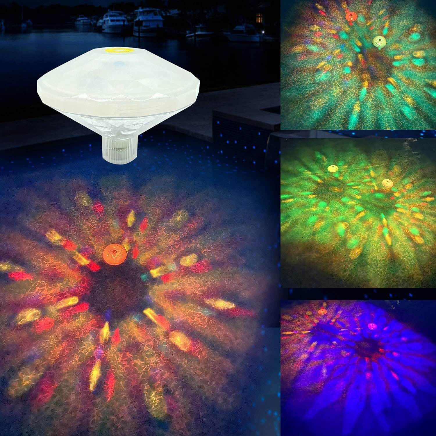 AquaGem | Diamantformad vattentät RGB LED nedsänkbar ljus