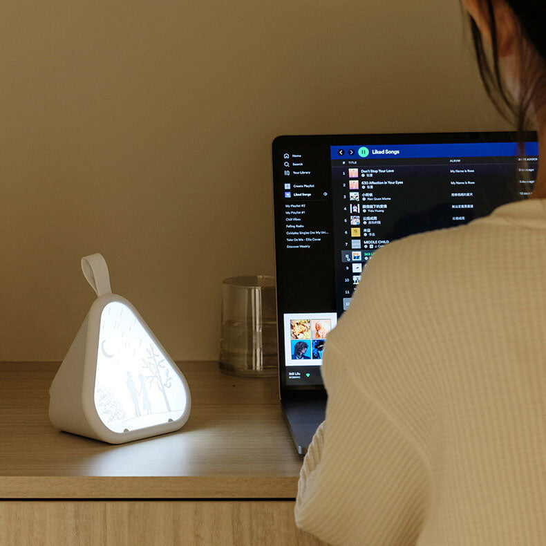 Geometric Glow LED Nattljus – Triangulär 7-färgs omgivande lampa