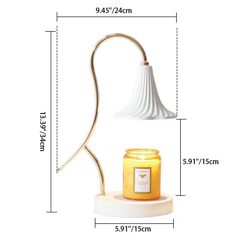 Modern blommig järnvaxlampa – konstnärlig glöd med elegant minimalistisk design