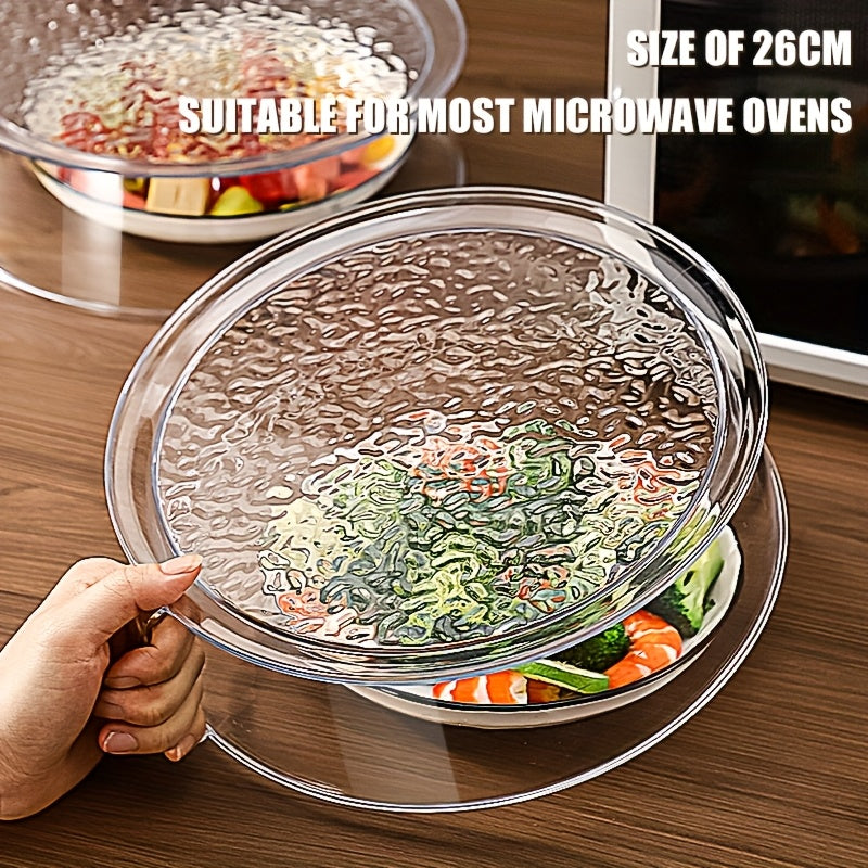 Värmebeständigt mikrovågsskydd – transparent 360° stänkskydd med handtag