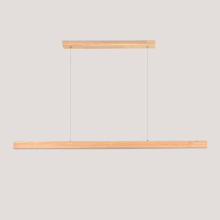 Modern LED-ljuskrona i gummiträ och akryl för matsalen