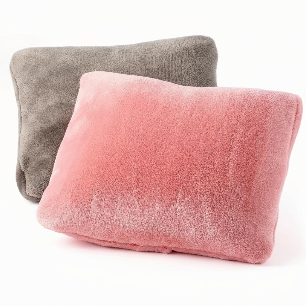 2-i-1 Bärbar Värmefilt för Resor – Elektrisk Överkast med Inbyggt Örngott