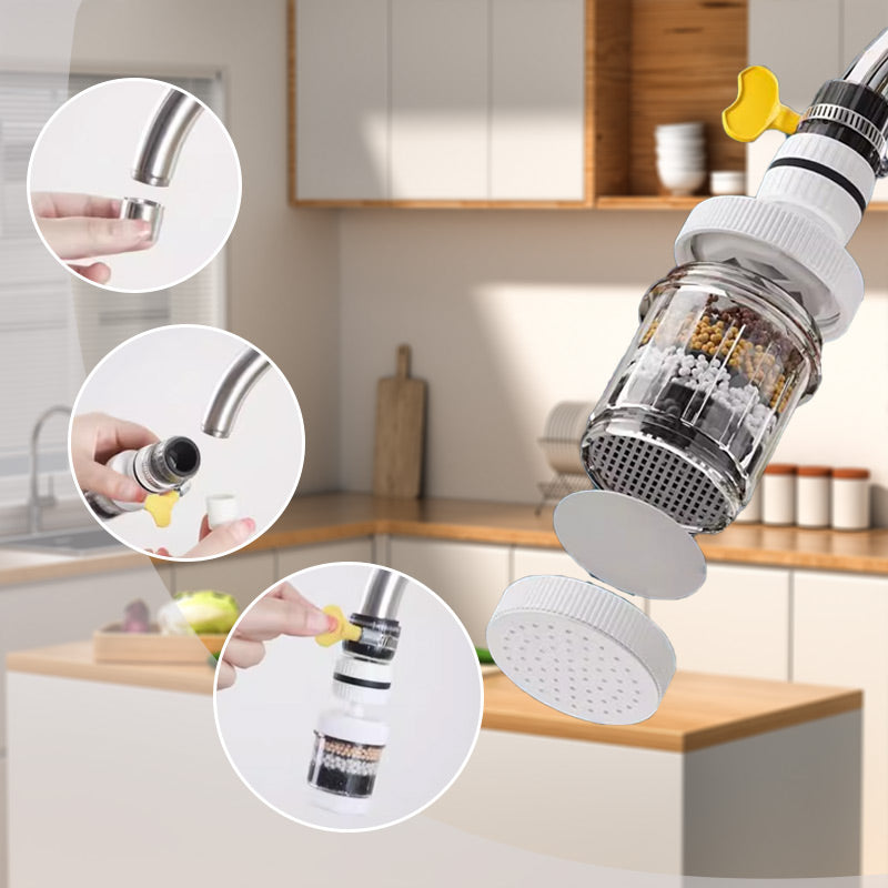 Snabbvattenrenare för kranvatten – Lättmonterat, stänkskyddat filtreringssystem