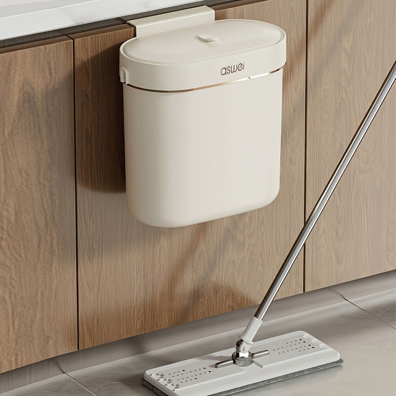 Väggmonterad soptunna för kök – Platsbesparande hängande avfallsbehållare med luktsäkert lock