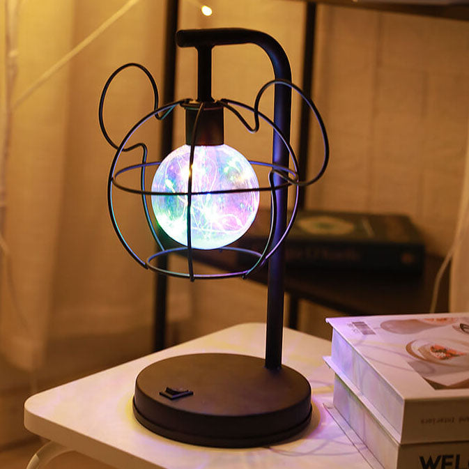 WhimsiMouse Wire Cage LED-lampa – Lekfull Charm, Vintage Glow