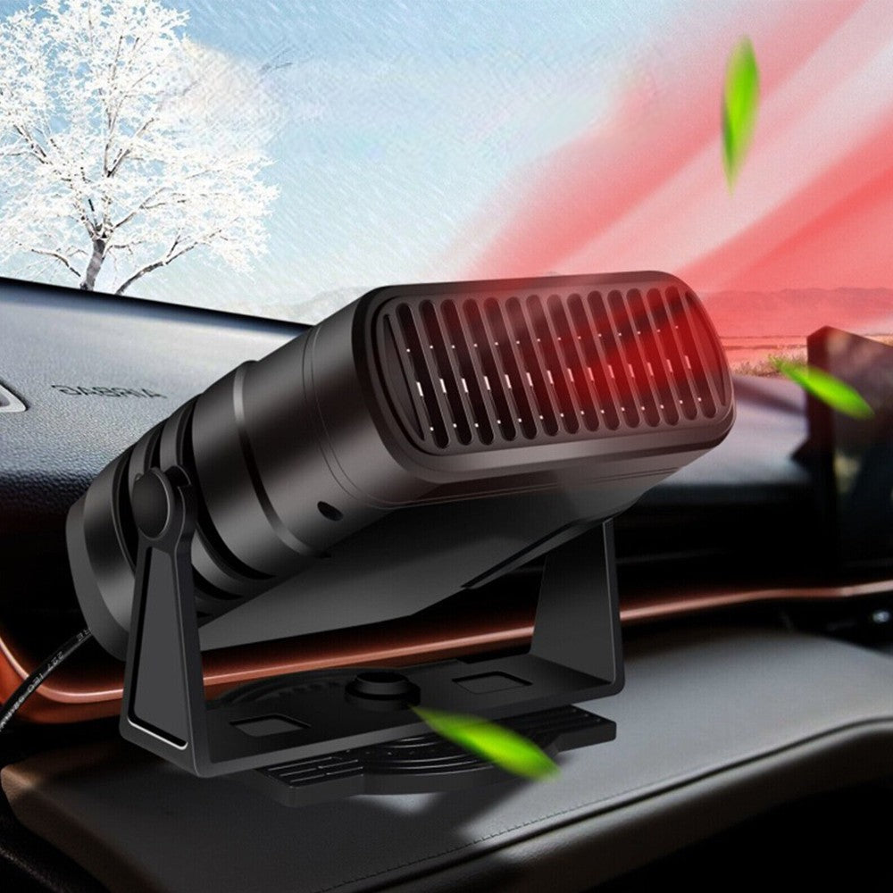 12V bilvärmare och vindrutedefroster - bärbar snabbvärme med justerbar vinkel