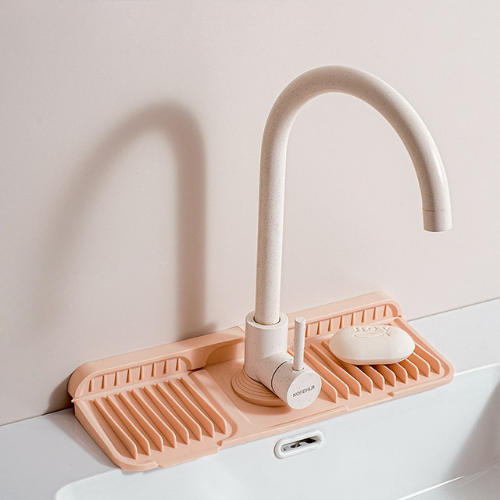 Silikon stänkskydd för diskho – Vattenuppsamlare för köks- och badrumsblandare