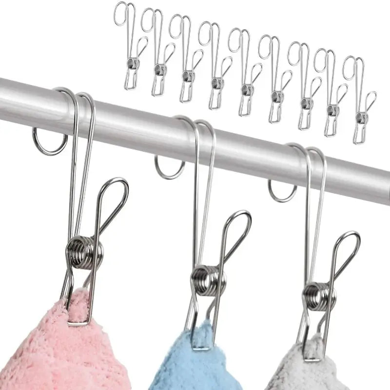 GripGuard - 10-pack upphängningsklämmor i rostfritt stål